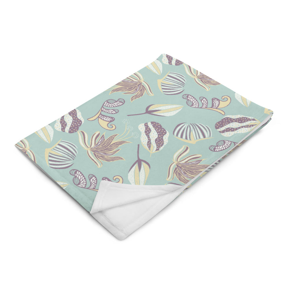 Floating on a Calm Lagoon Throw Blanket-Geckojoy