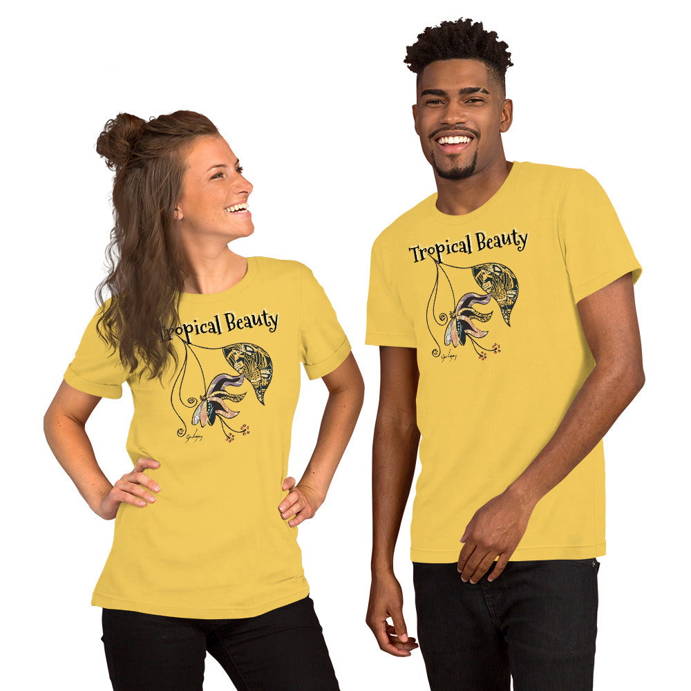 Tropical Beauty Unisex Light Tees-Geckojoy