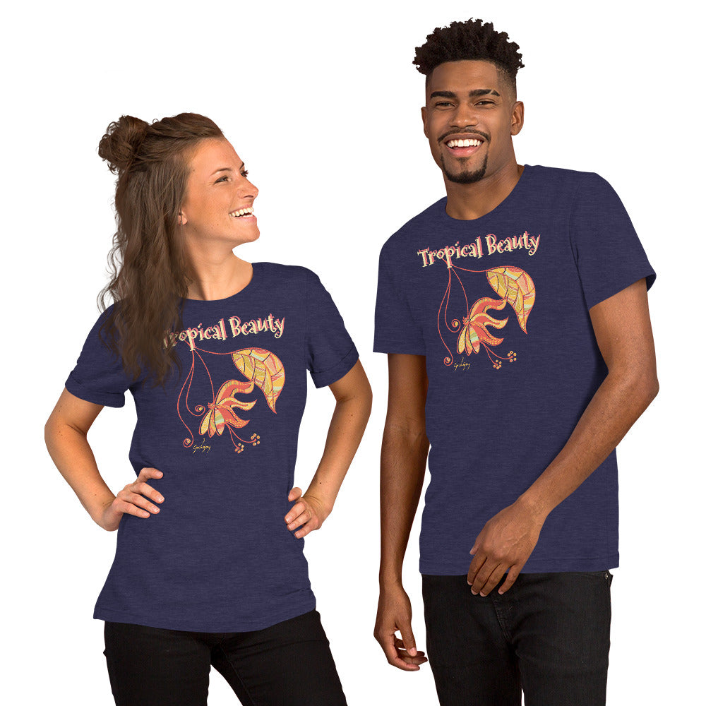 Tropical Beauty Unisex Dark Tees-Geckojoy
