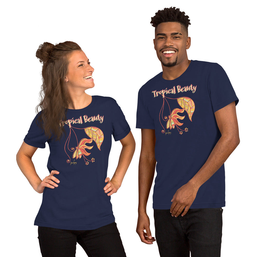 Tropical Beauty Unisex Dark Tees-Geckojoy