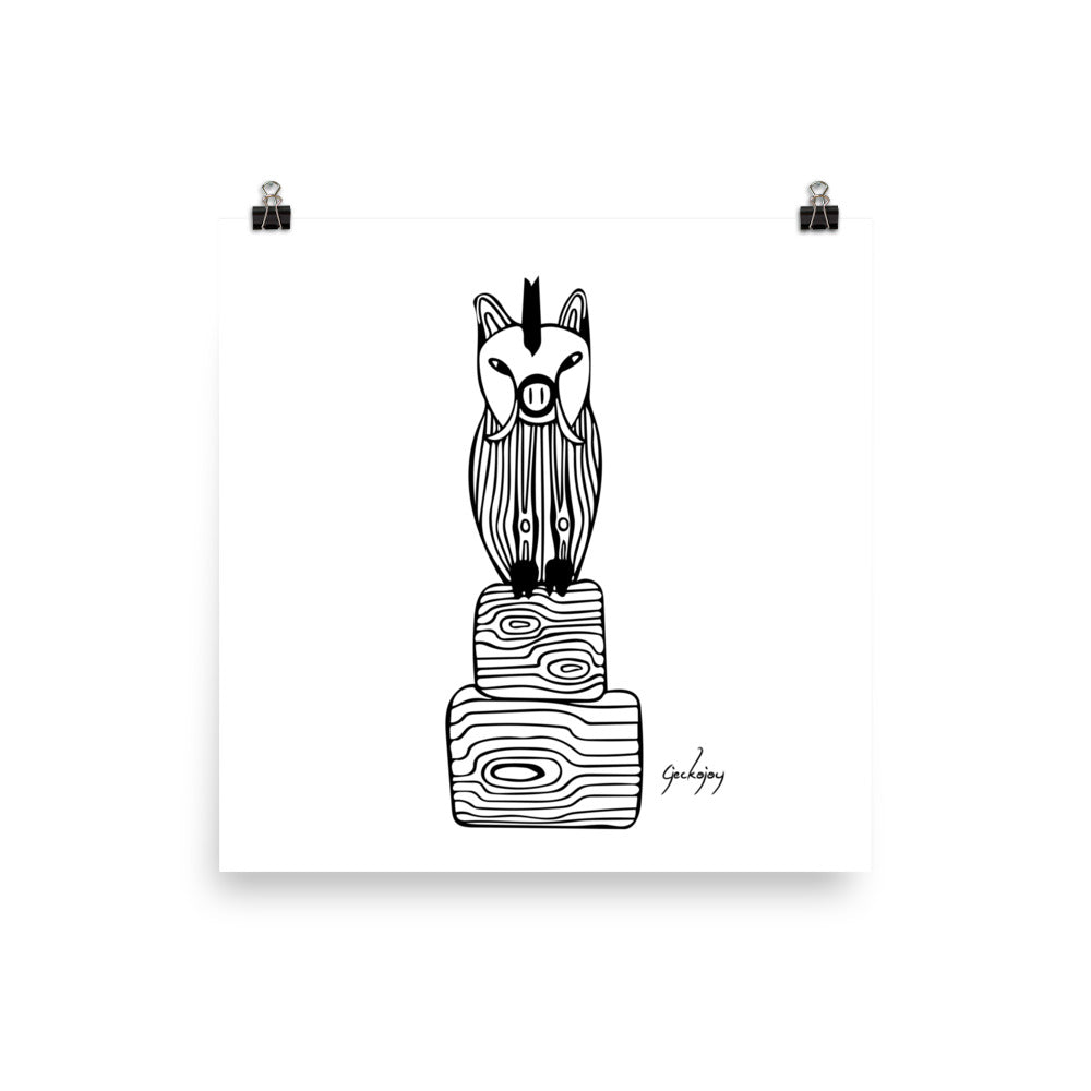 Boar Totem Print-Geckojoy