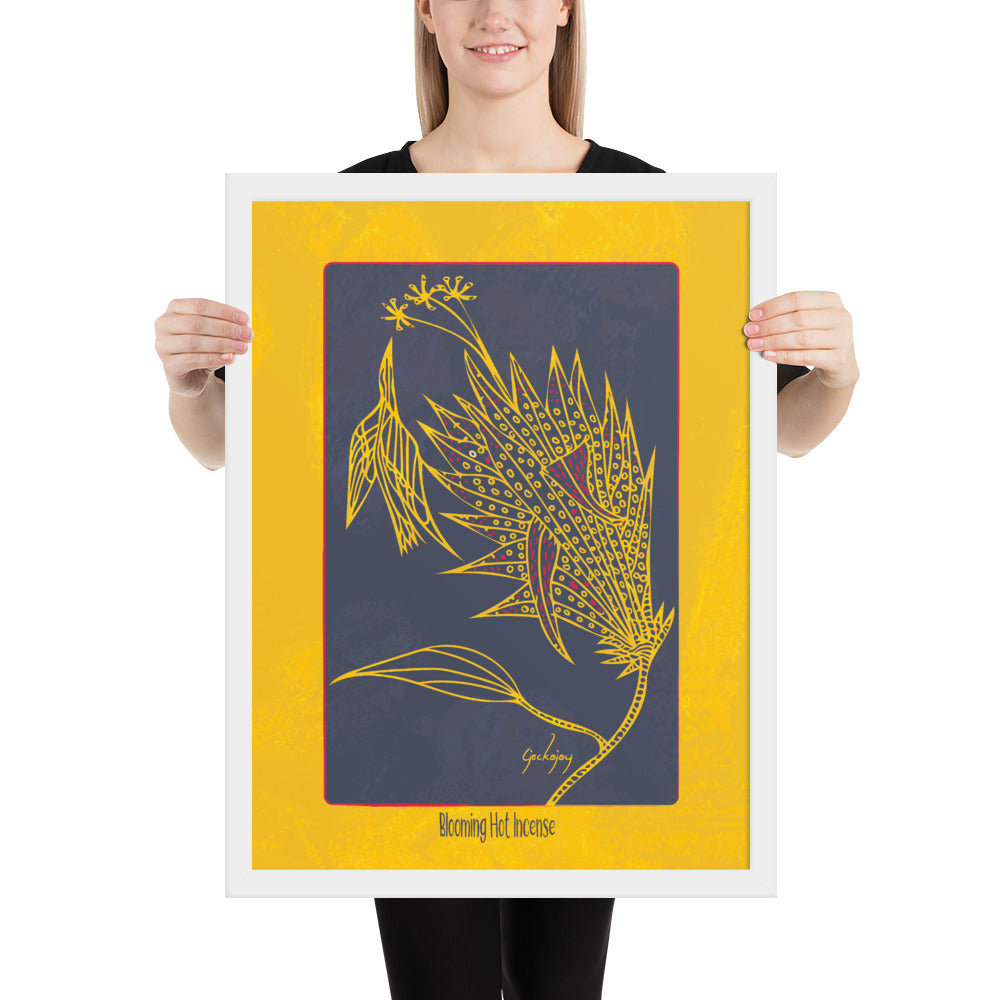 Blooming Hot Incense Framed Print-Geckojoy