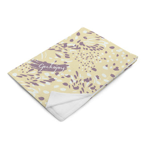 Kuaci Splashes Purple Throw Blanket-Geckojoy