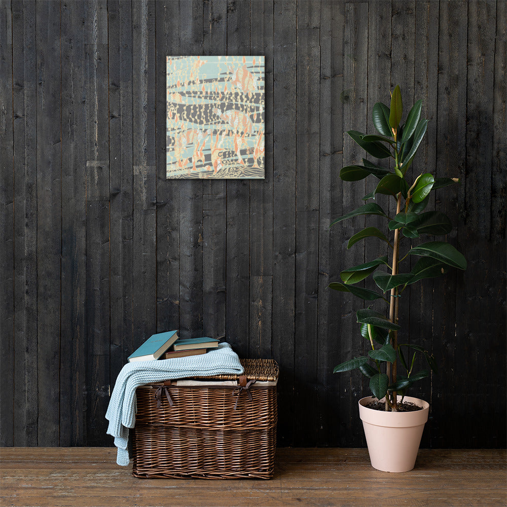 Sea Turtles Sonic Silver Canvas Print-Geckojoy