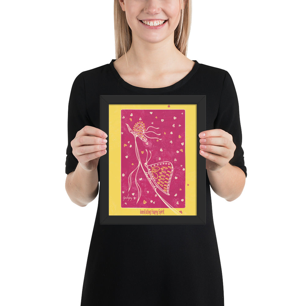 Imitating Happy Spirit Framed Print-Geckojoy
