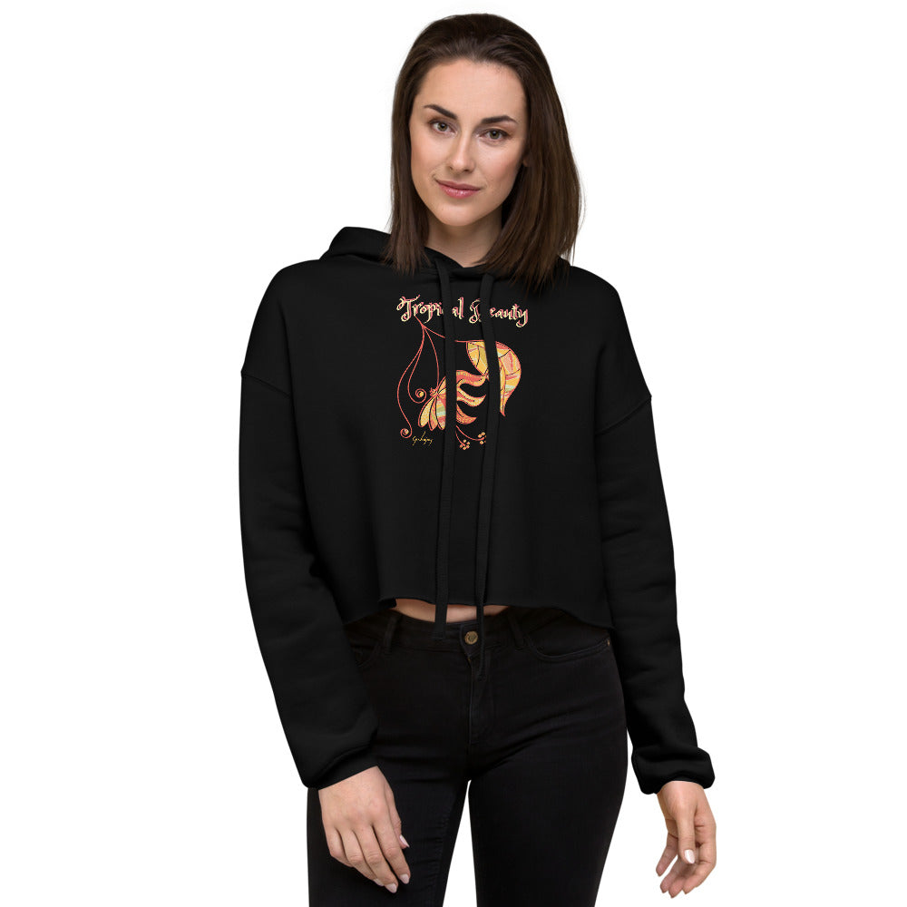 Tropical Beauty Crop Hoodie-Geckojoy