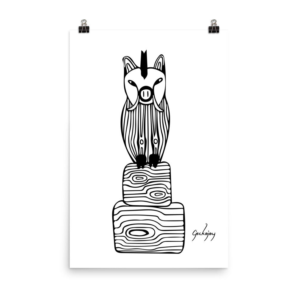 Boar Totem Print-Geckojoy