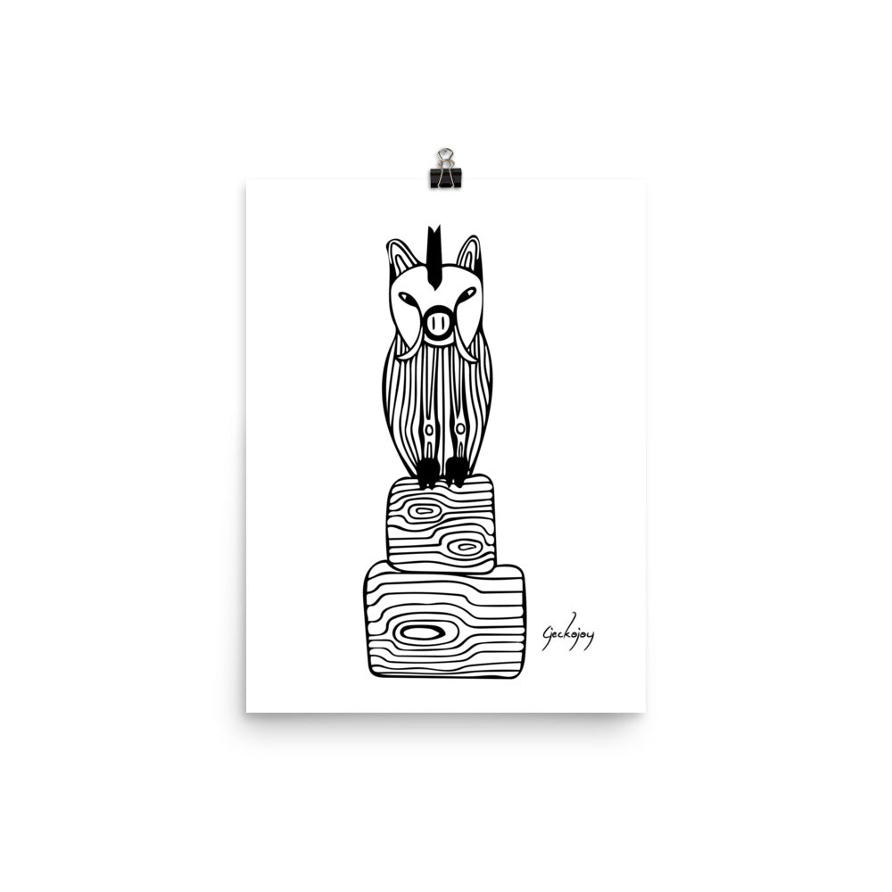 Boar Totem Print-Geckojoy