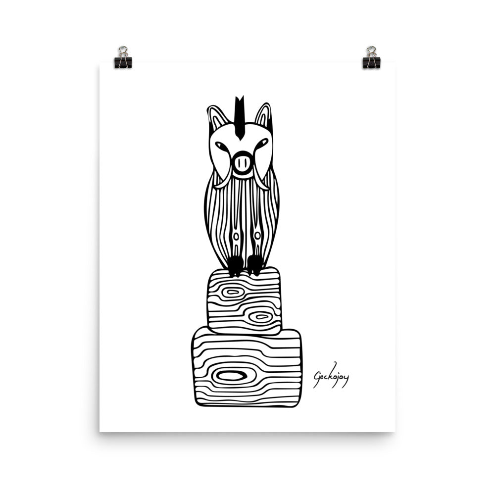 Boar Totem Print-Geckojoy