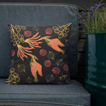 Rare Bird Dark Outdoor Pillow-Geckojoy