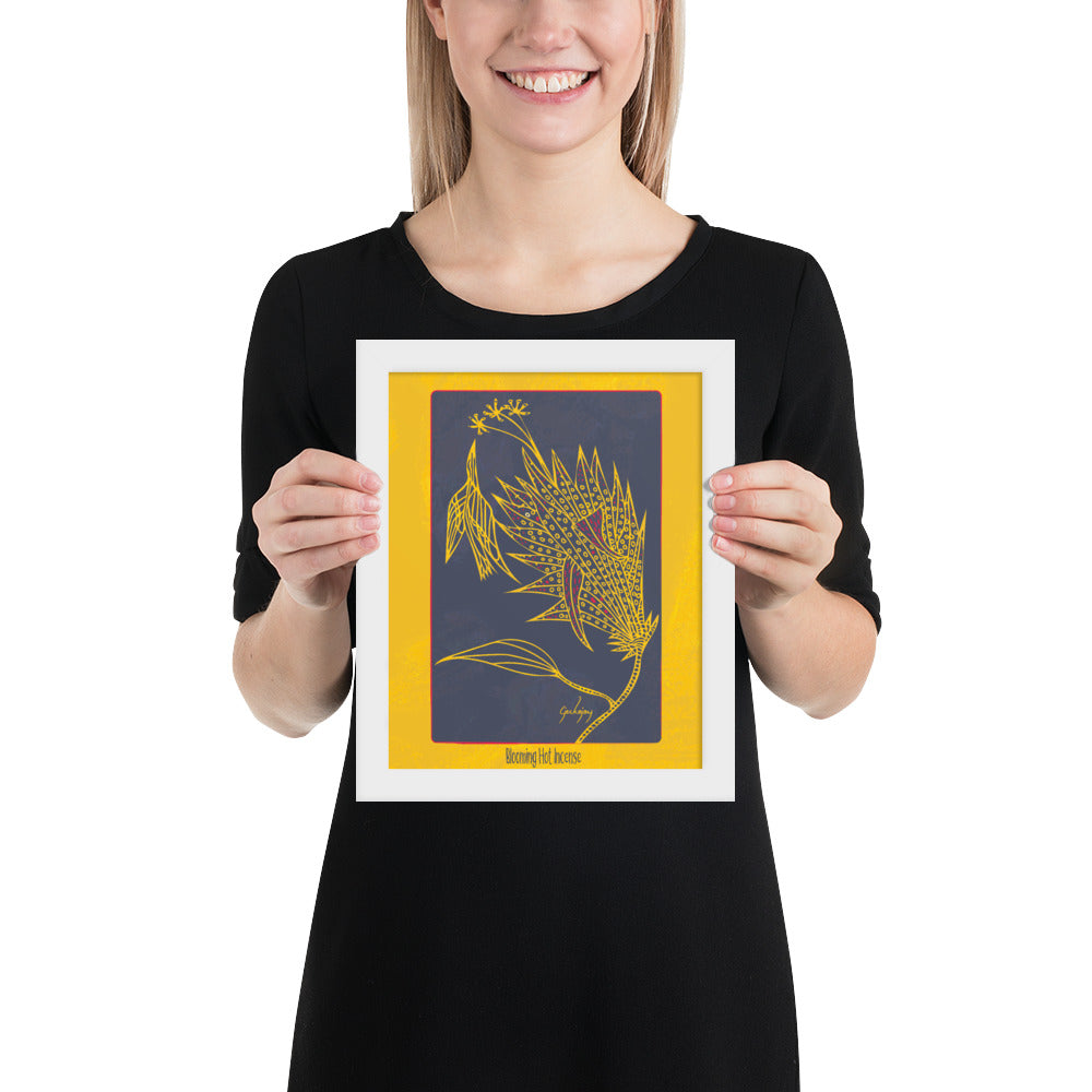 Blooming Hot Incense Framed Print-Geckojoy