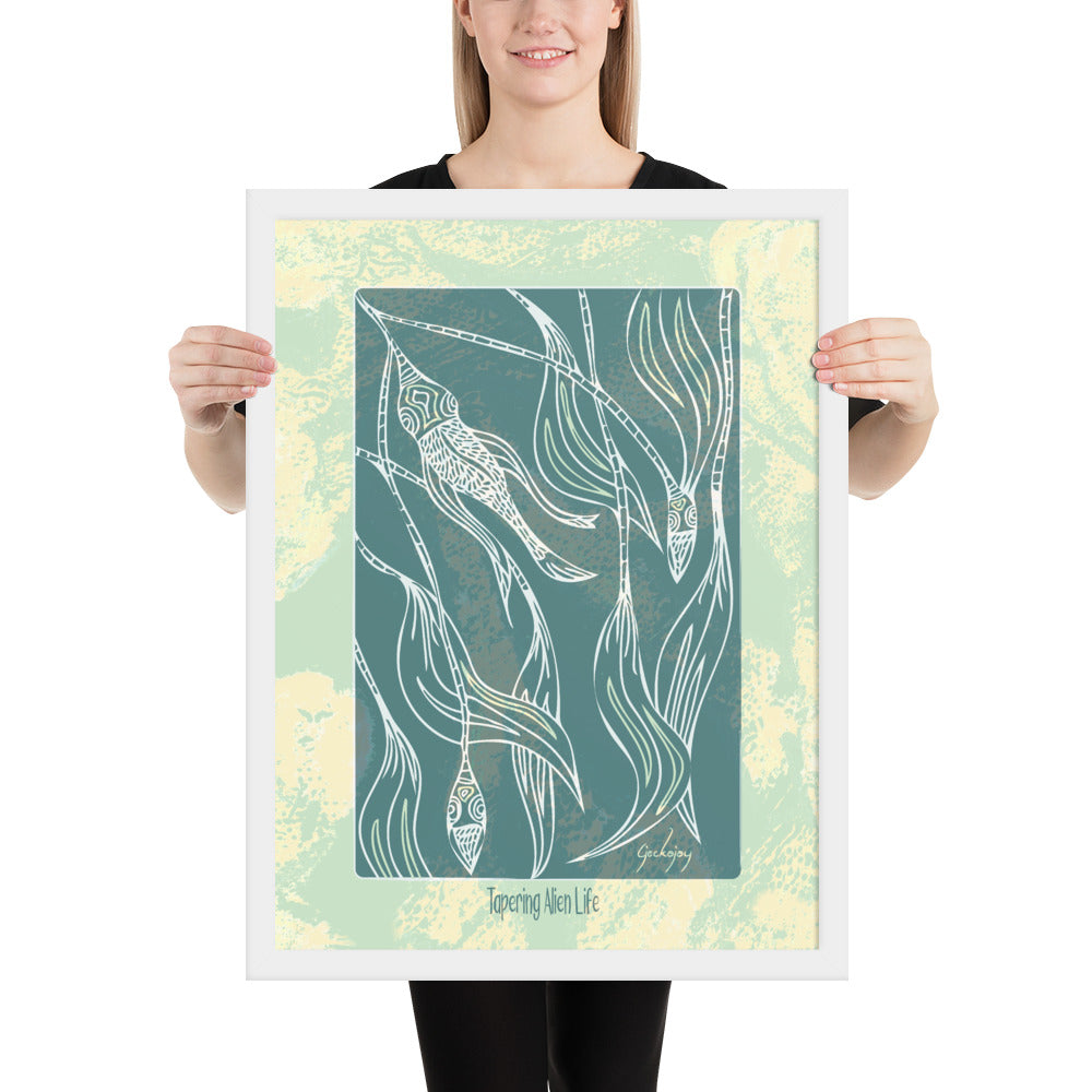 Tapering Alien Life Framed Print-Geckojoy