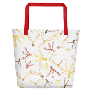 Spiralling Seeds Beach Bag-Geckojoy