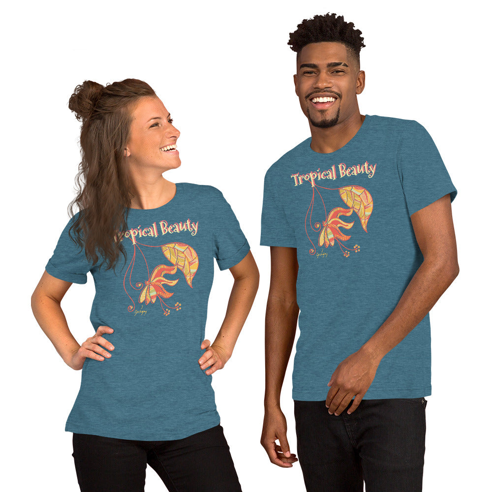 Tropical Beauty Unisex Dark Tees-Geckojoy