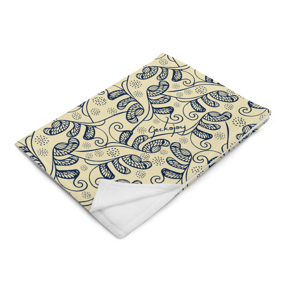 Sketches in the Sand Throw Blanket-Geckojoy
