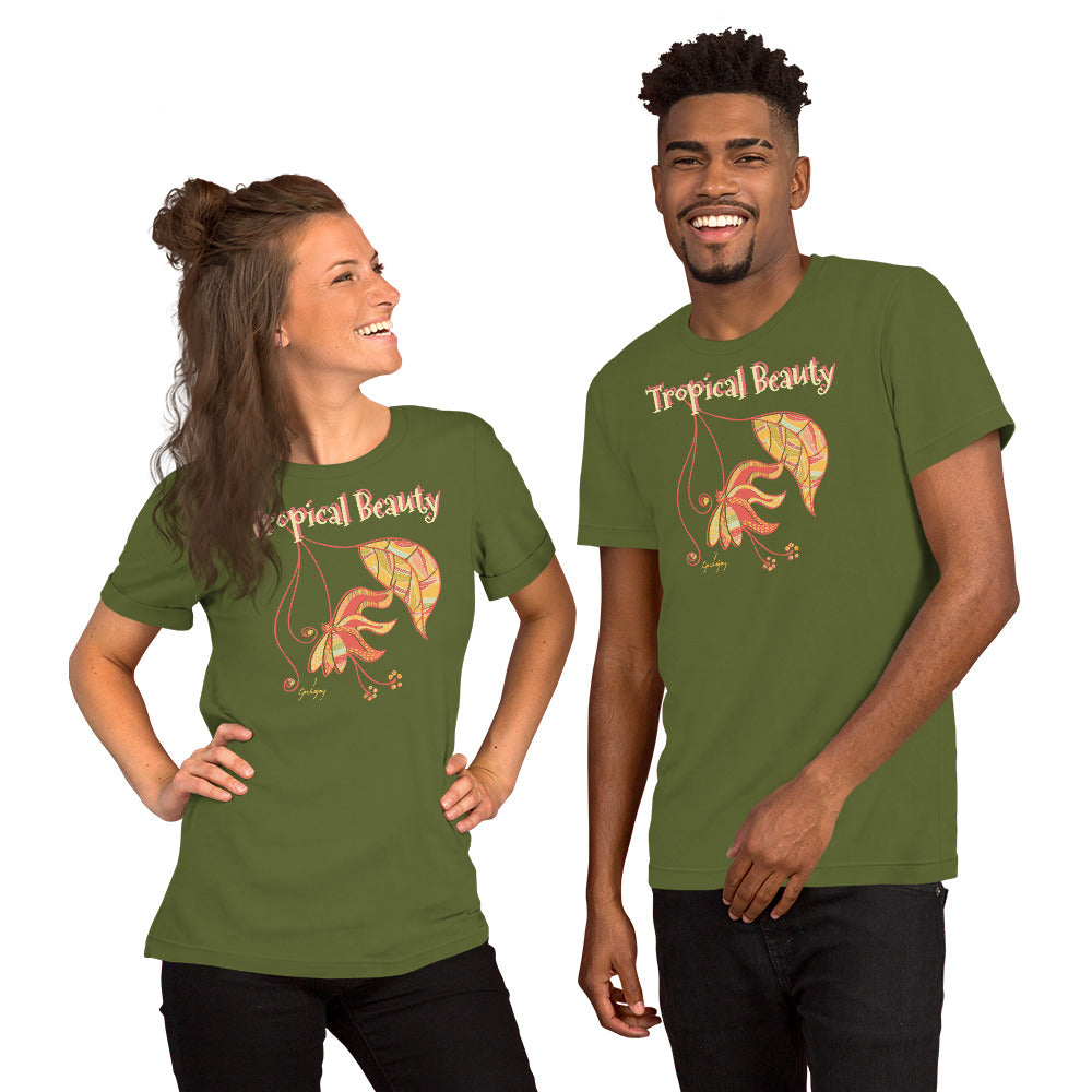Tropical Beauty Unisex Dark Tees-Geckojoy