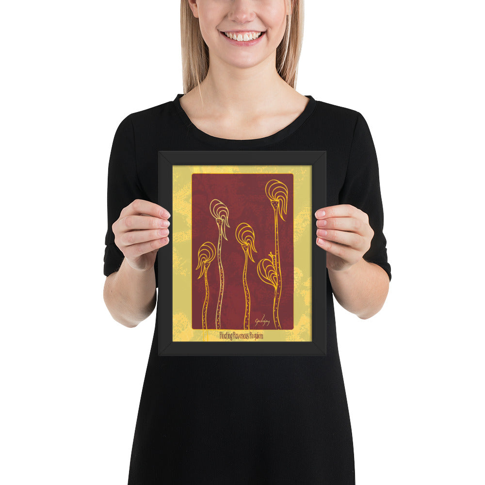 Floating Ravenous Requiem Framed Print-Geckojoy