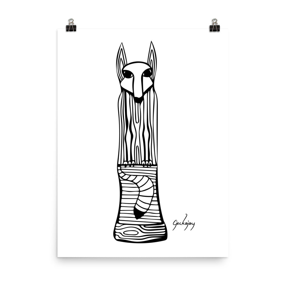 Fox Totem Print-Geckojoy