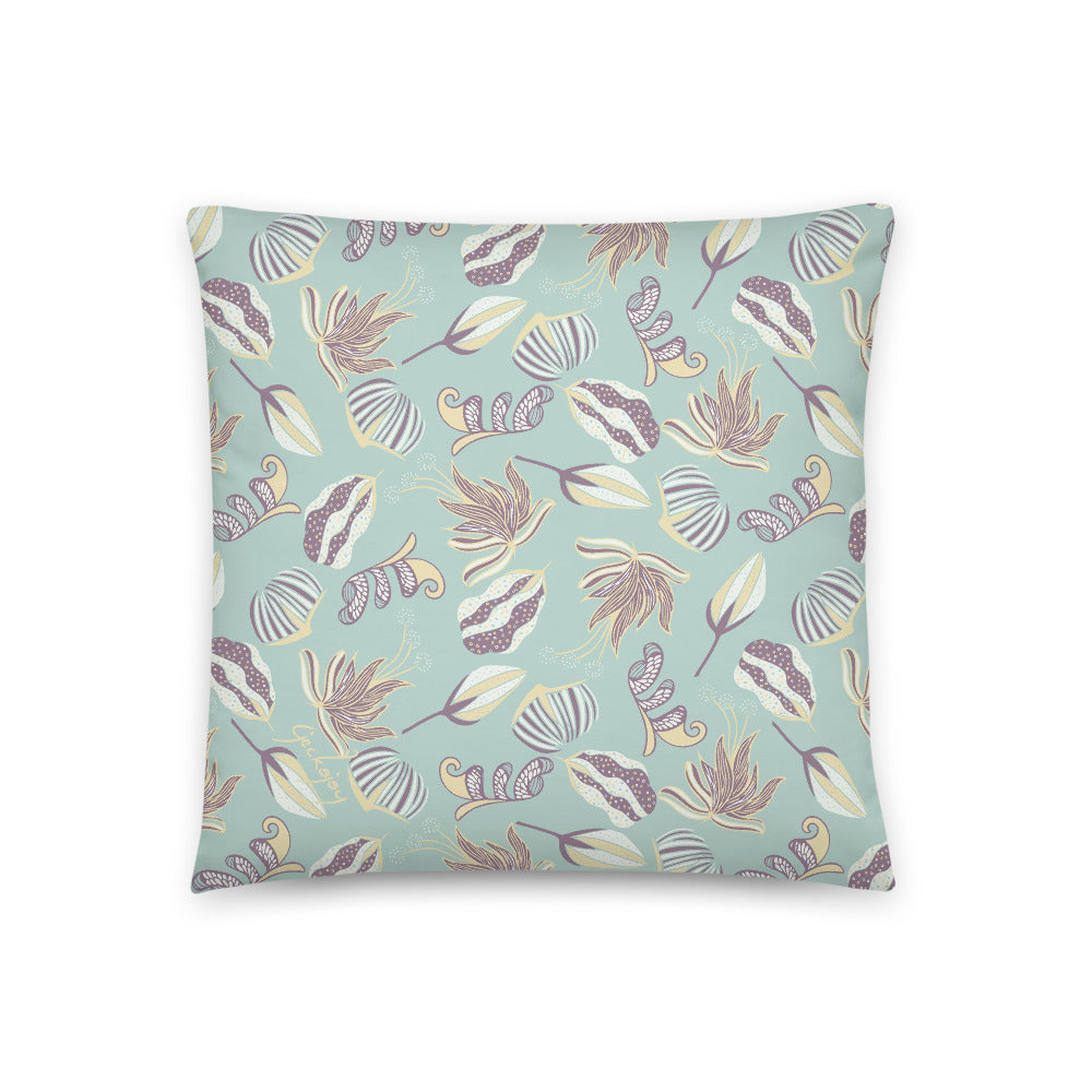 Floating on a Calm Lagoon Indoor Pillow-Geckojoy