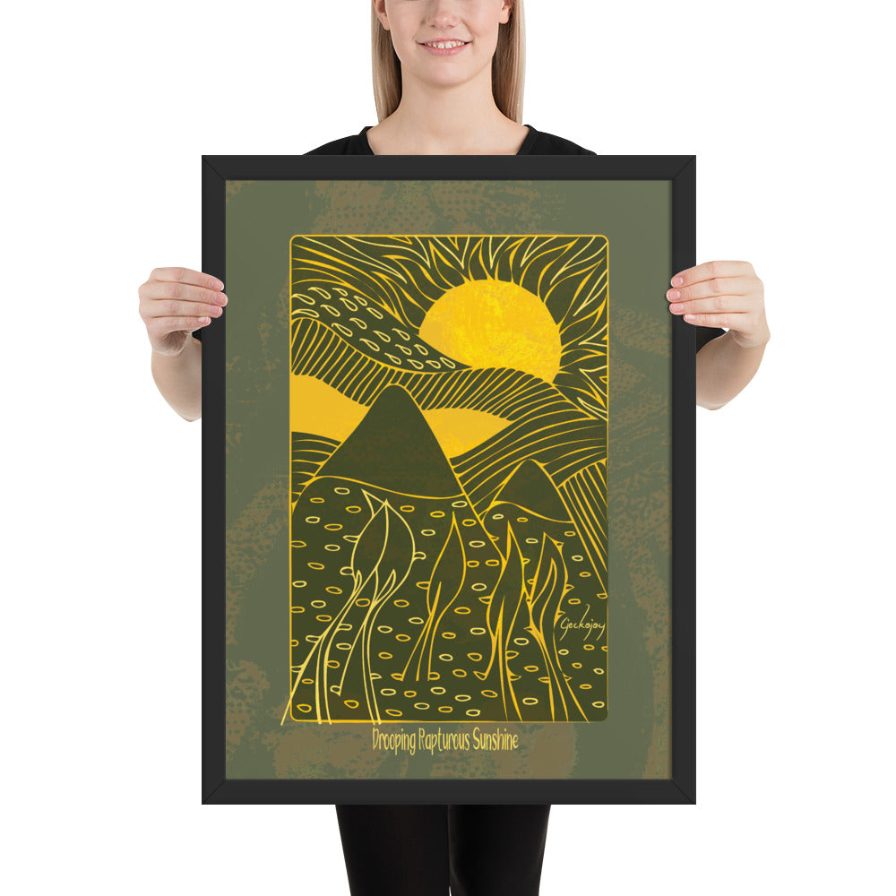 Drooping Rapturous Sunshine Framed Print-Geckojoy