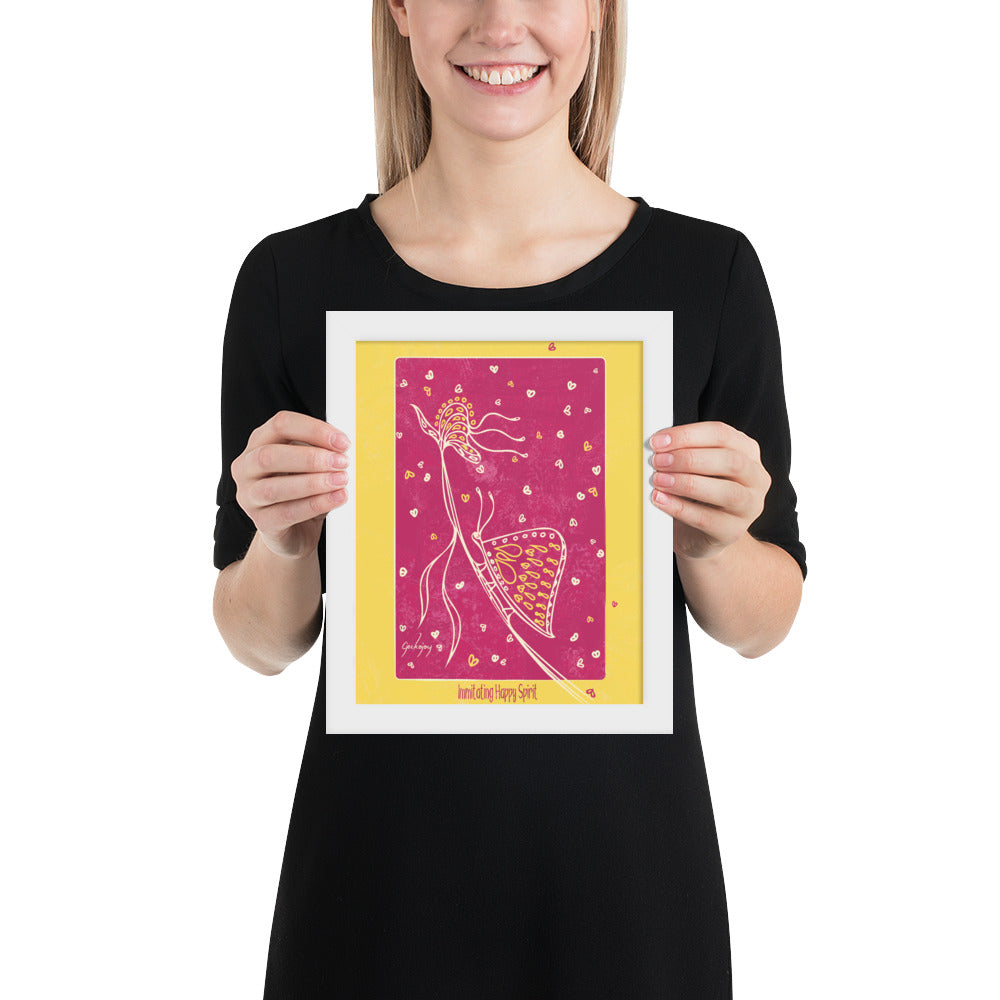 Imitating Happy Spirit Framed Print-Geckojoy