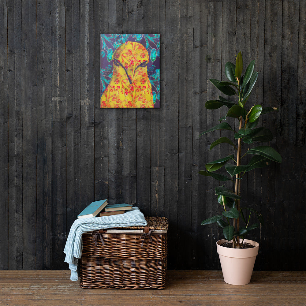 Fierce Yellow Bird Canvas Print-Geckojoy
