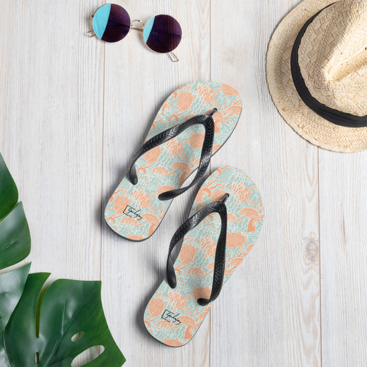 Sea Turtles Flip-Flops-Geckojoy