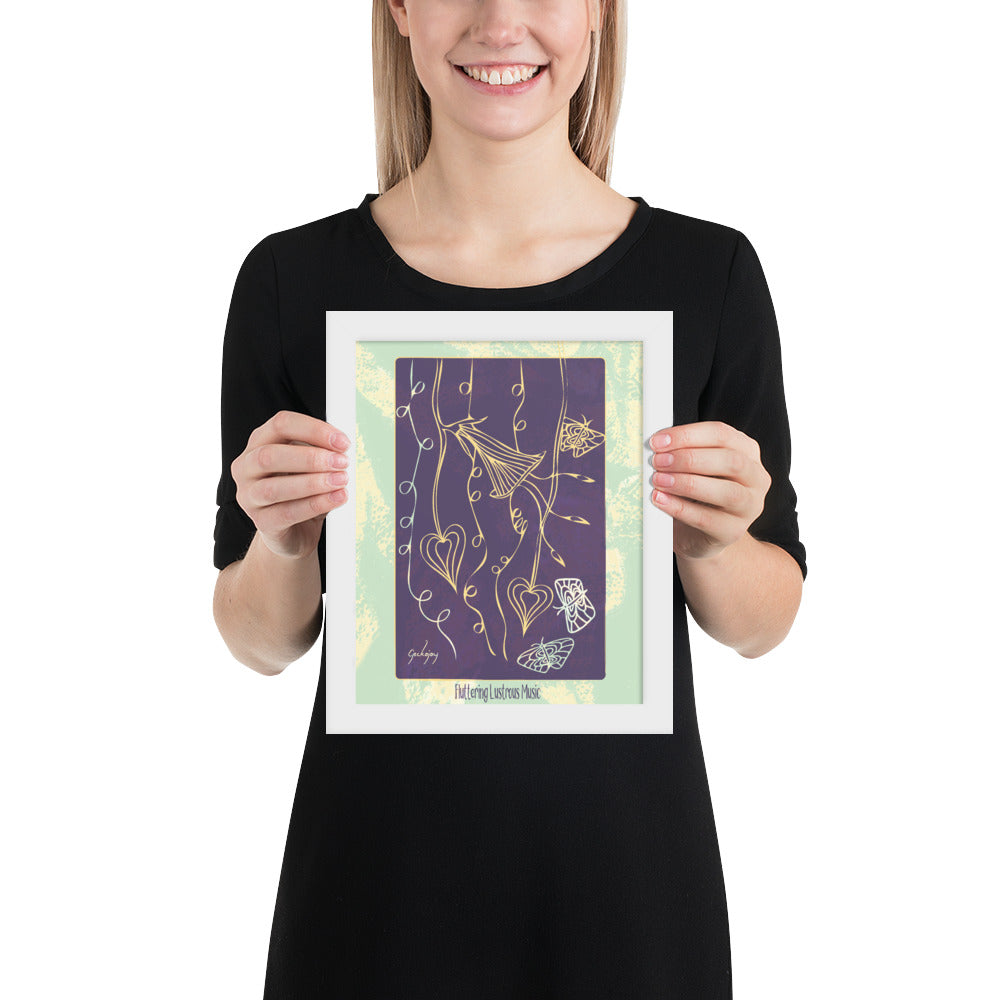 Fluttering Lustrous Music Framed Print-Geckojoy