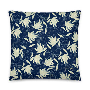 Sea Foam Hibiscus Indoor Pillow-Geckojoy