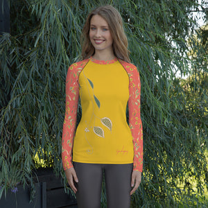 Veil of Vines Women's Rash Guard-Geckojoy