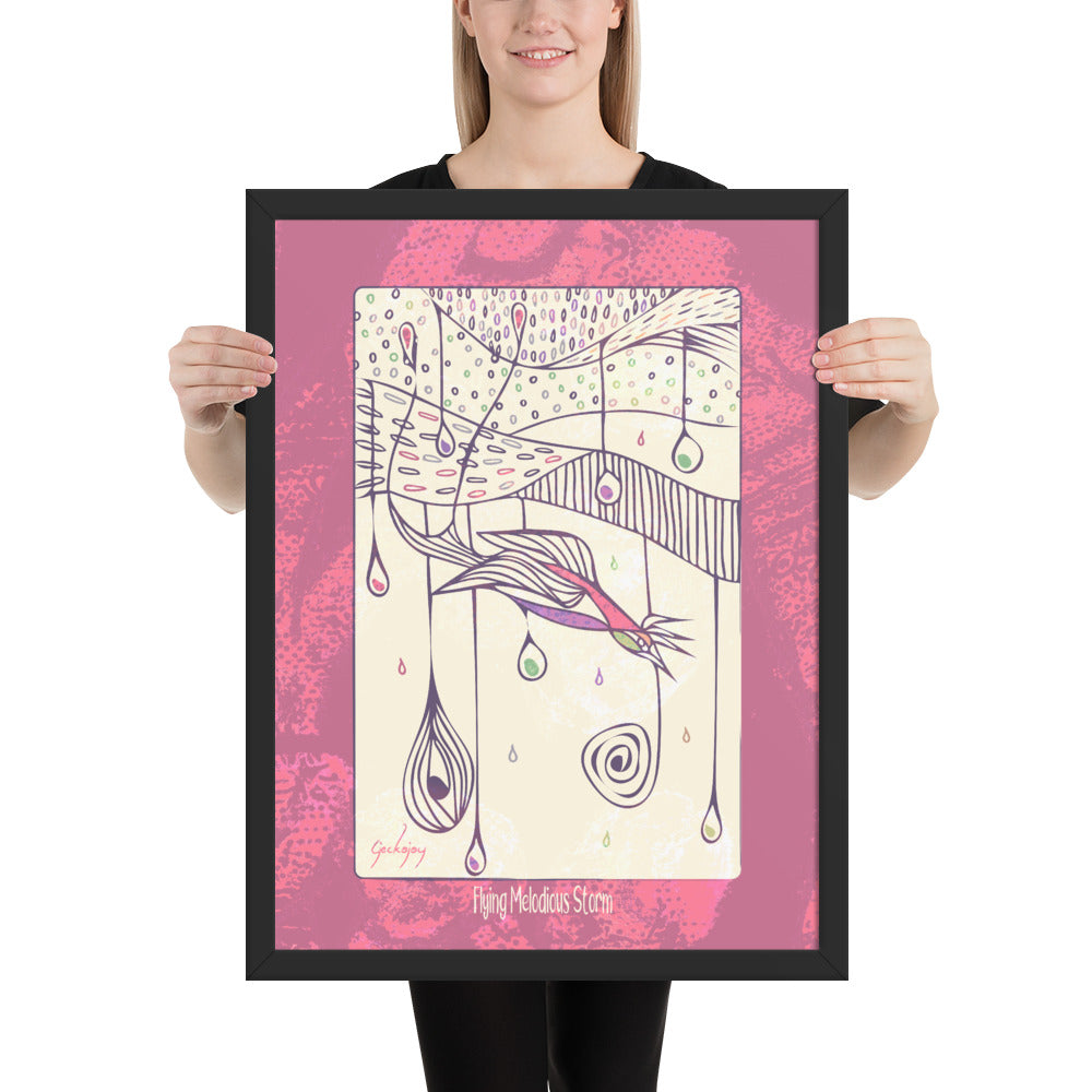 Flying Melodious Storm Framed Print-Geckojoy