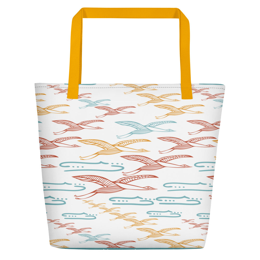 Gliding Through Blue Skies Beach Bag - Limited Edition-Geckojoy