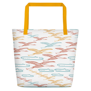 Gliding Through Blue Skies Beach Bag - Limited Edition-Geckojoy