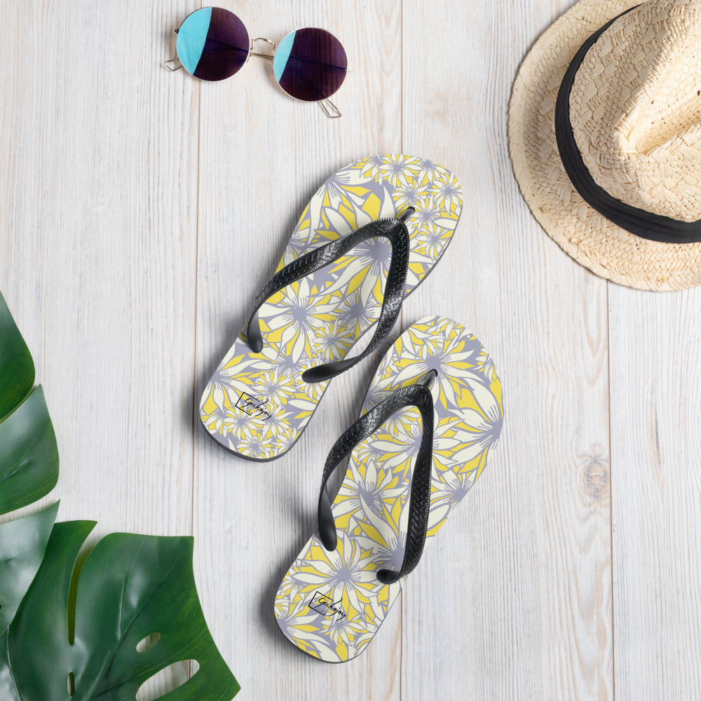 Crazy Daisy Flip Flops-Geckojoy