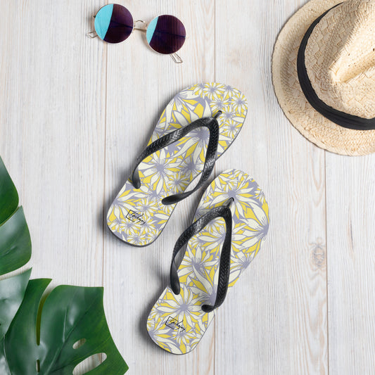 Crazy Daisy Flip Flops-Geckojoy