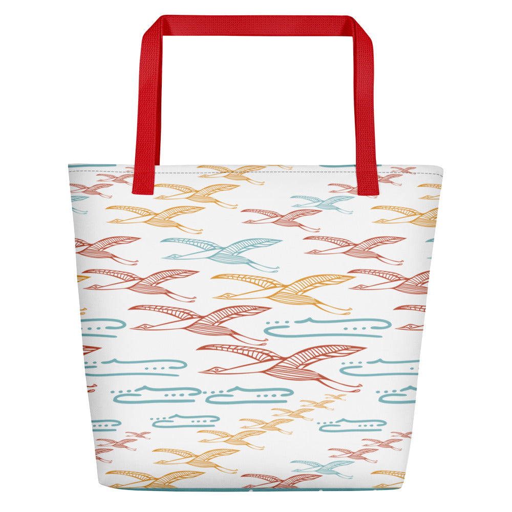 Gliding Through Blue Skies Beach Bag - Limited Edition-Geckojoy