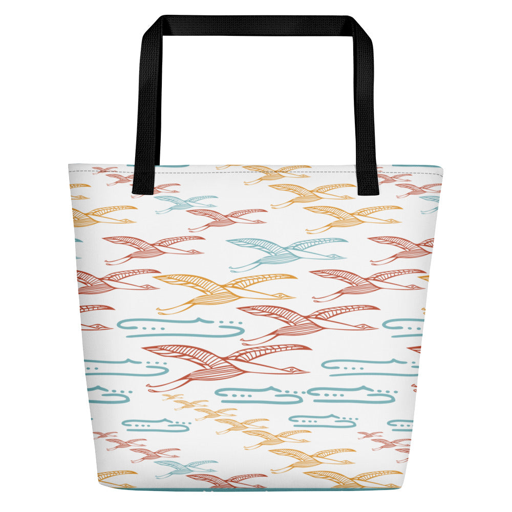 Gliding Through Blue Skies Beach Bag - Limited Edition-Geckojoy