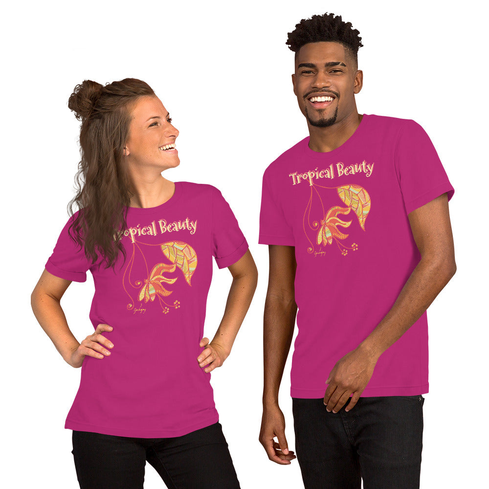 Tropical Beauty Unisex Dark Tees-Geckojoy