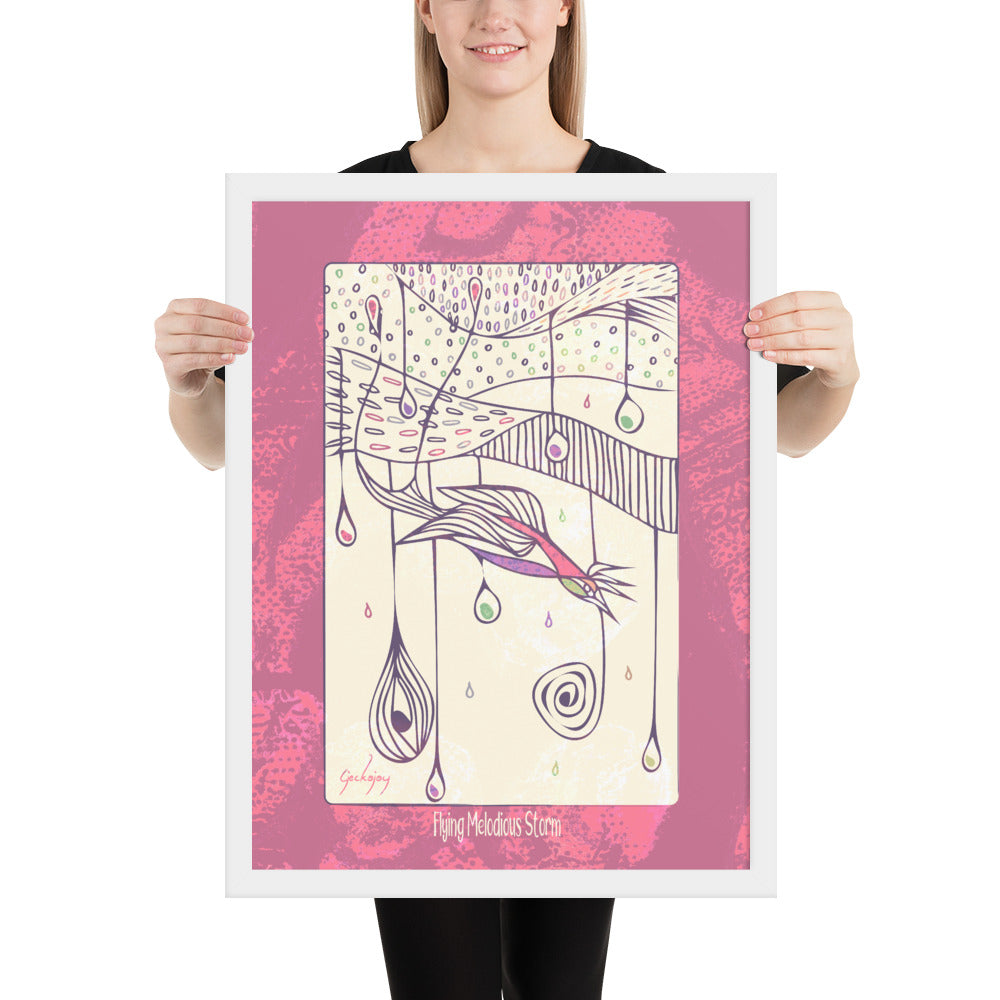 Flying Melodious Storm Framed Print-Geckojoy