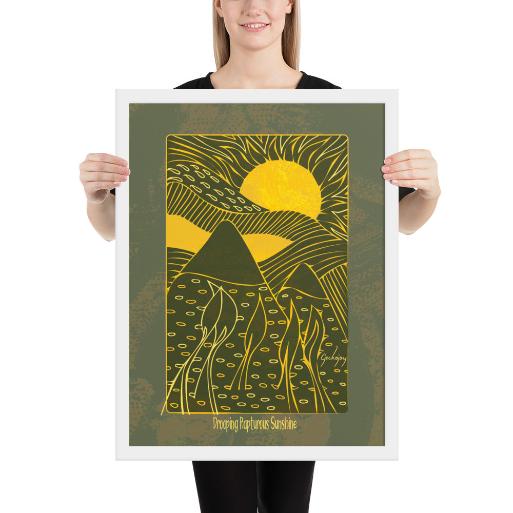Drooping Rapturous Sunshine Framed Print-Geckojoy
