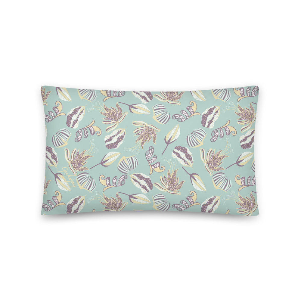 Floating on a Calm Lagoon Indoor Pillow-Geckojoy