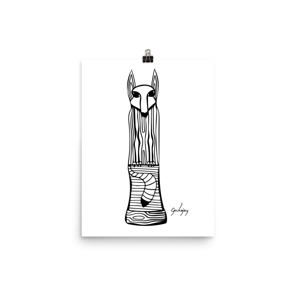 Fox Totem Print-Geckojoy