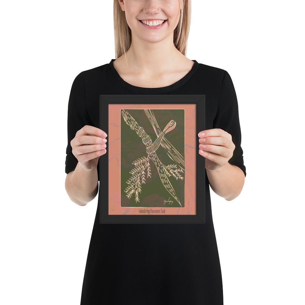 Wandering Ravenous Soul Framed Print-Geckojoy