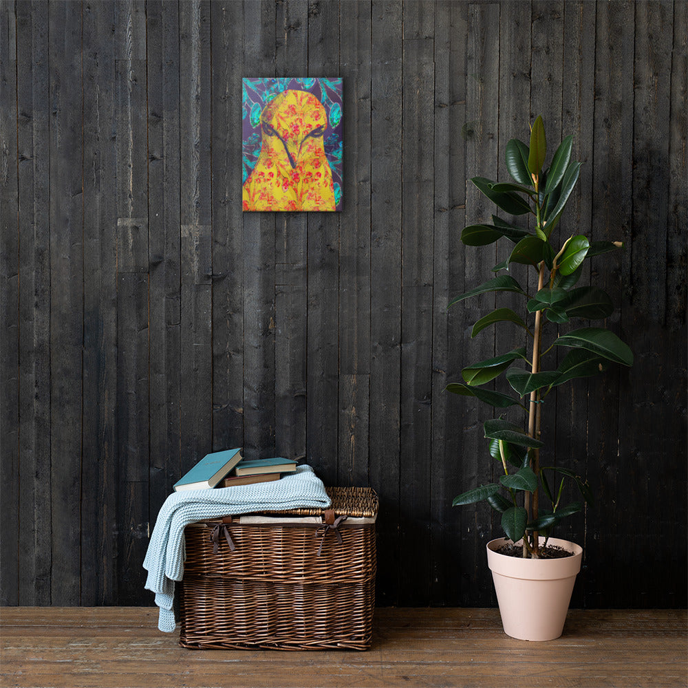 Fierce Yellow Bird Canvas Print-Geckojoy