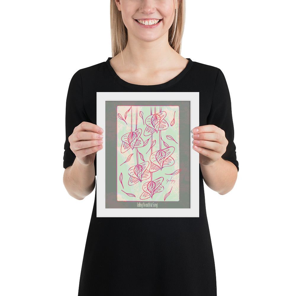Falling Beautiful Song Framed Print-Geckojoy