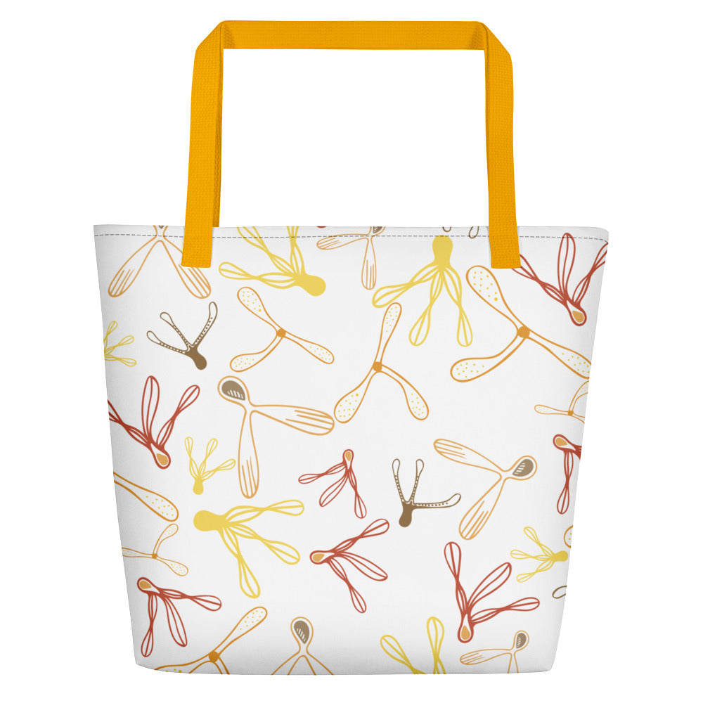 Spiralling Seeds Beach Bag-Geckojoy