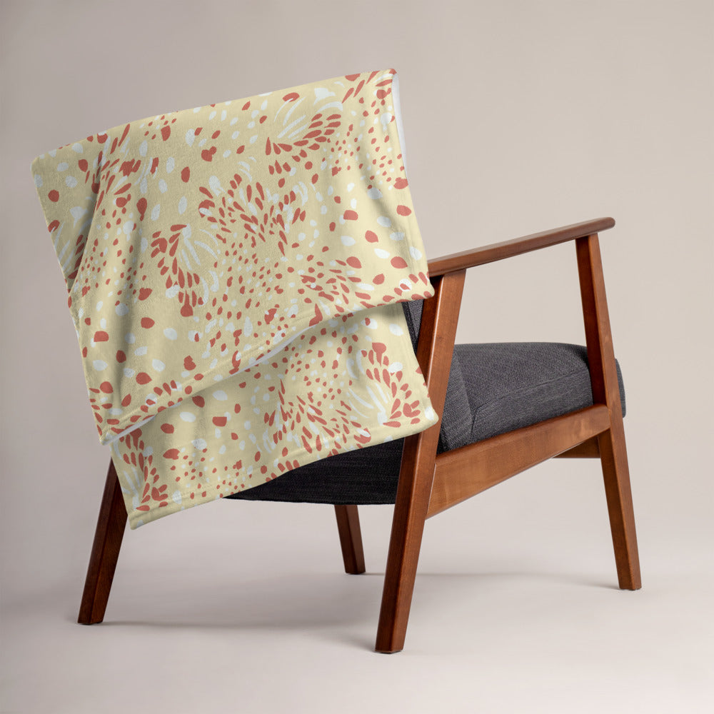 Kuaci Splashes Red Throw Blanket-Geckojoy