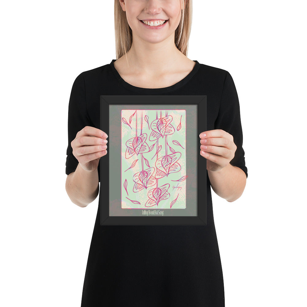 Falling Beautiful Song Framed Print-Geckojoy