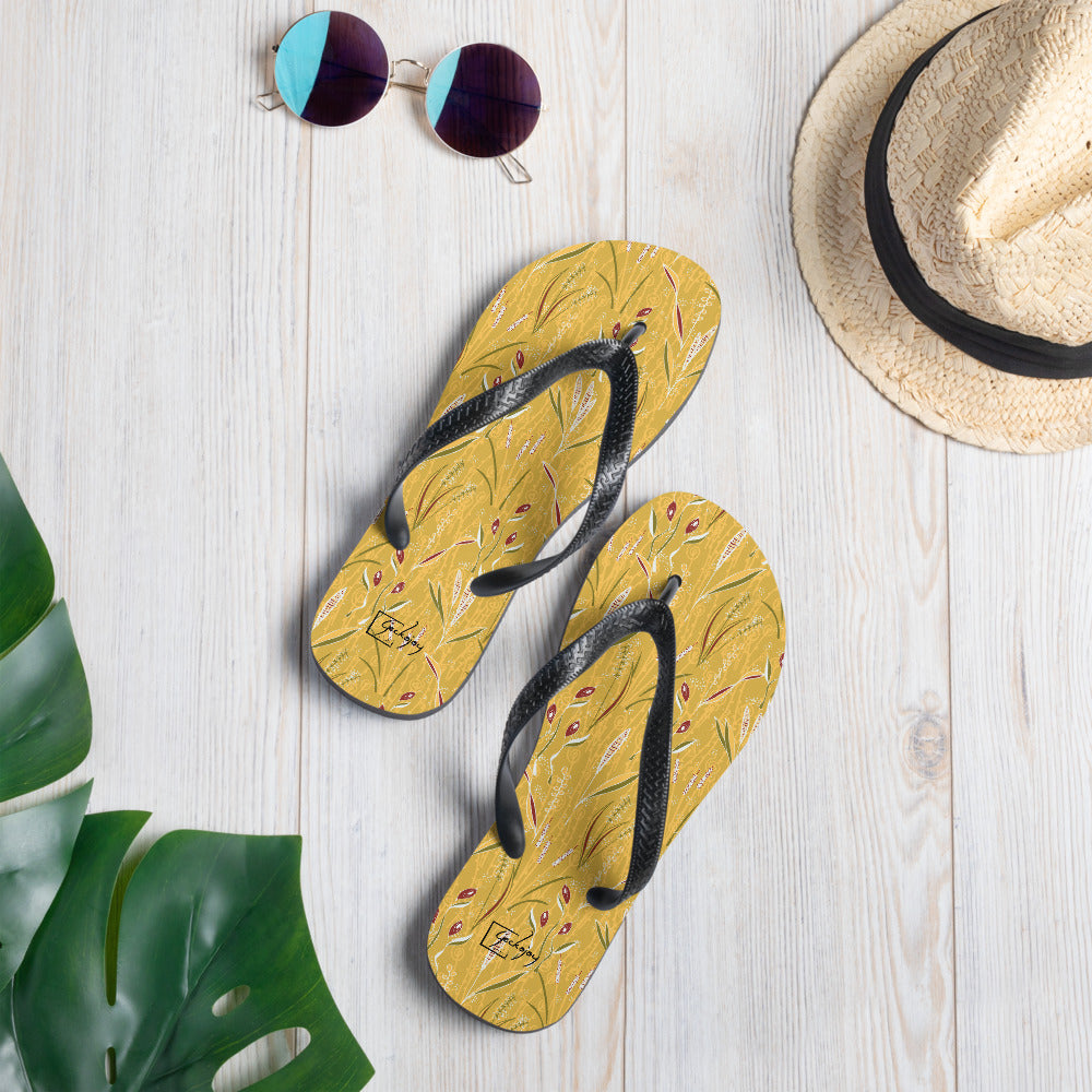 Grass in Bloom Flip-Flops-Geckojoy