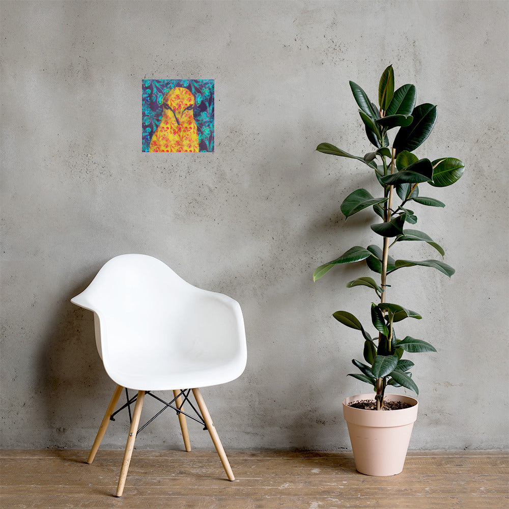 Angry Yellow Bird Unframed Print-Geckojoy